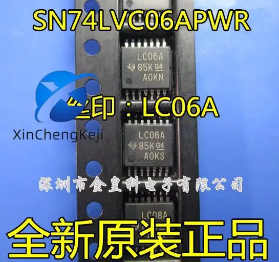 

30pcs original new SN74LVC06APWR silk screen LC06A TSSOP14 logic IC
