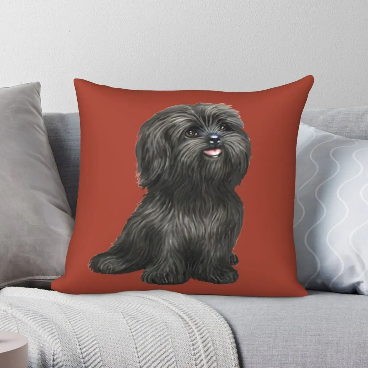 Shih Tzu черный чехол для подушки из полиэстера и льна с бархатным рисунком на молнии декоративный чехол для подушки
Shih Tzu черный чехол для подушки из полиэстера и льна с бархатным рисунком на молнии декоративный чехол для подушки