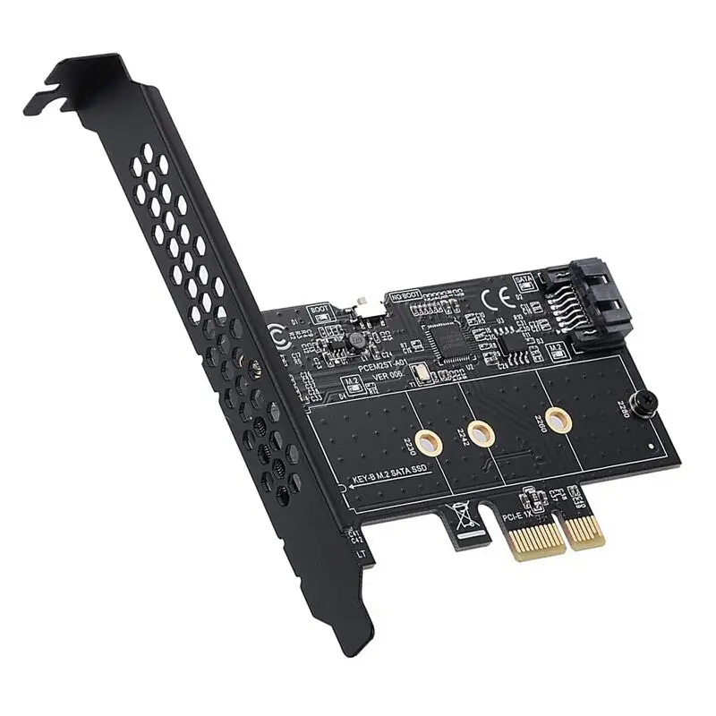 PCIE 1X To SATA3.0 M2 NGFF Expansion Card PCI Express X16 Slot B-M KEY SATA Interface Controller Support Motherboard
PCIE 1X To SATA3.0 M2 NGFF Expansion Card PCI Express X16 Slot B-M KEY SATA Interface Controller Support Motherboard