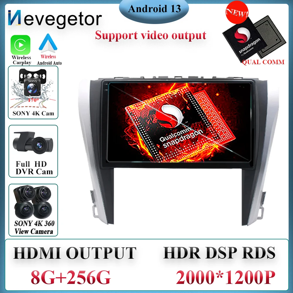 Android 13 Qualcomm snapdragon Carplay For Toyota Camry 7 XV 50 55 2014 - 2017 5G Wifi BT No 2din DVD High-performance CPU HDR
Android 13 Qualcomm snapdragon Carplay For Toyota Camry 7 XV 50 55 2014 - 2017 5G Wifi BT No 2din DVD High-performance CPU HDR