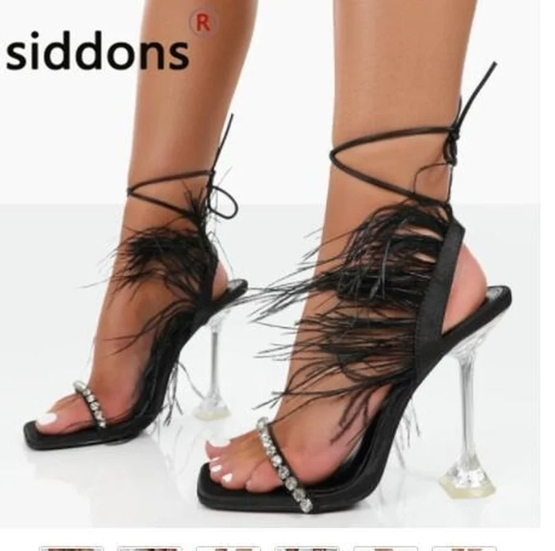 new summer Women Feather Decoration Ankle Strap Plus Size Female High Heels Square Toe Rhinestone Sexy Lady Summer Shoe
new summer Women Feather Decoration Ankle Strap Plus Size Female High Heels Square Toe Rhinestone Sexy Lady Summer Shoe