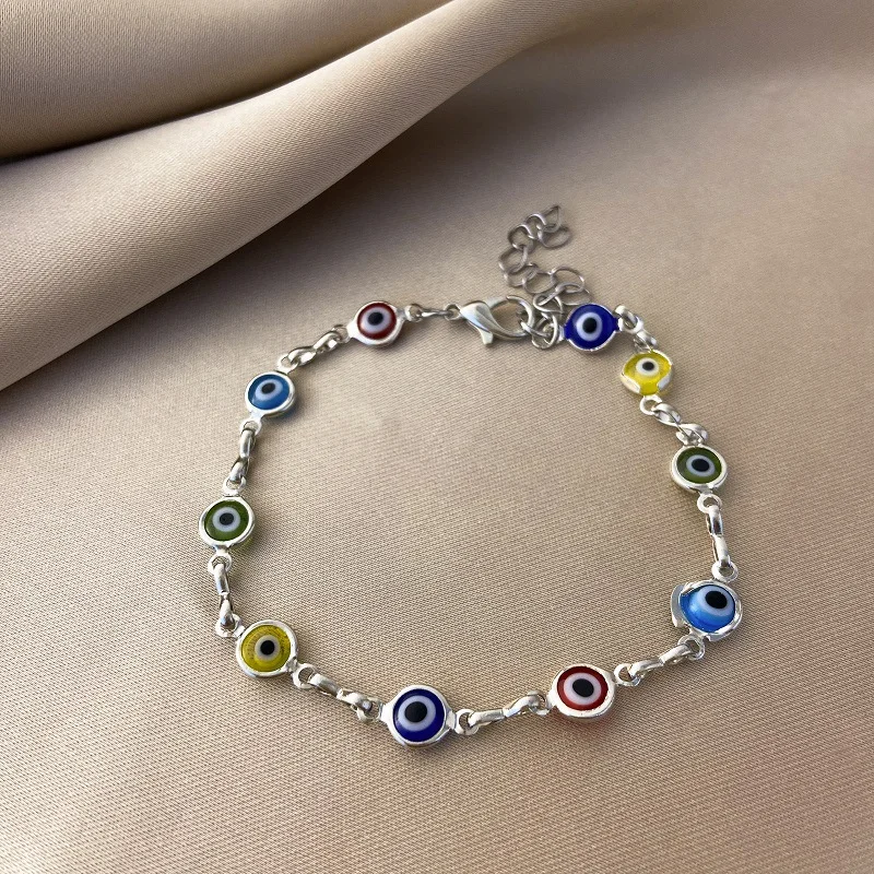 2022 New Evil Eye Women's Strand Bracelet Blue Beaded Metal Bangle Chain Fashion Trendy Couple Jewelry Teens Anniversary Gift
2022 New Evil Eye Women's Strand Bracelet Blue Beaded Metal Bangle Chain Fashion Trendy Couple Jewelry Teens Anniversary Gift