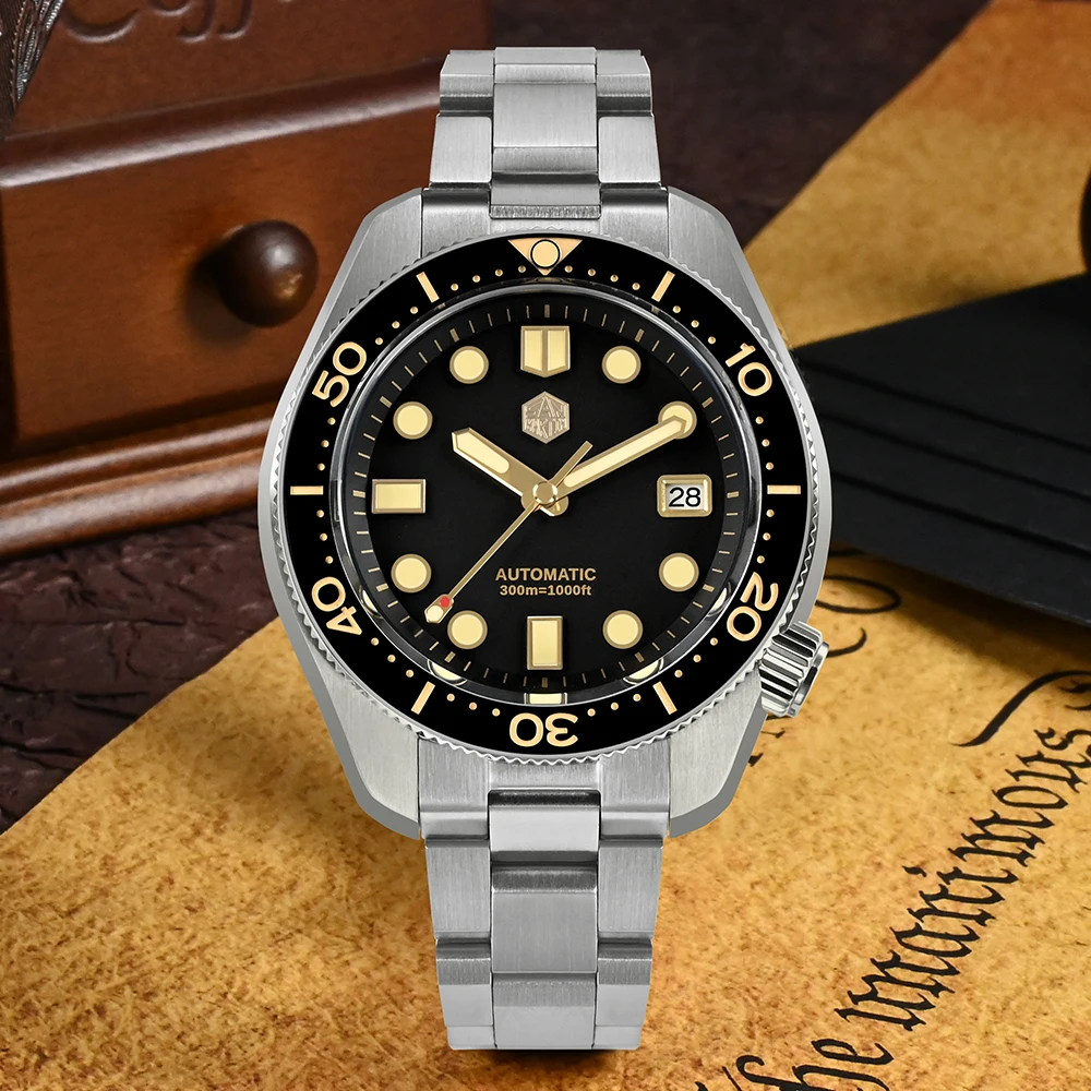 2023 New San Martin 44mm Vintage MM300 Men Diving Watch NH35 Gilt Dial Automatic Mechanical Sapphire Waterproof 300M C3 Reloj
2023 New San Martin 44mm Vintage MM300 Men Diving Watch NH35 Gilt Dial Automatic Mechanical Sapphire Waterproof 300M C3 Reloj