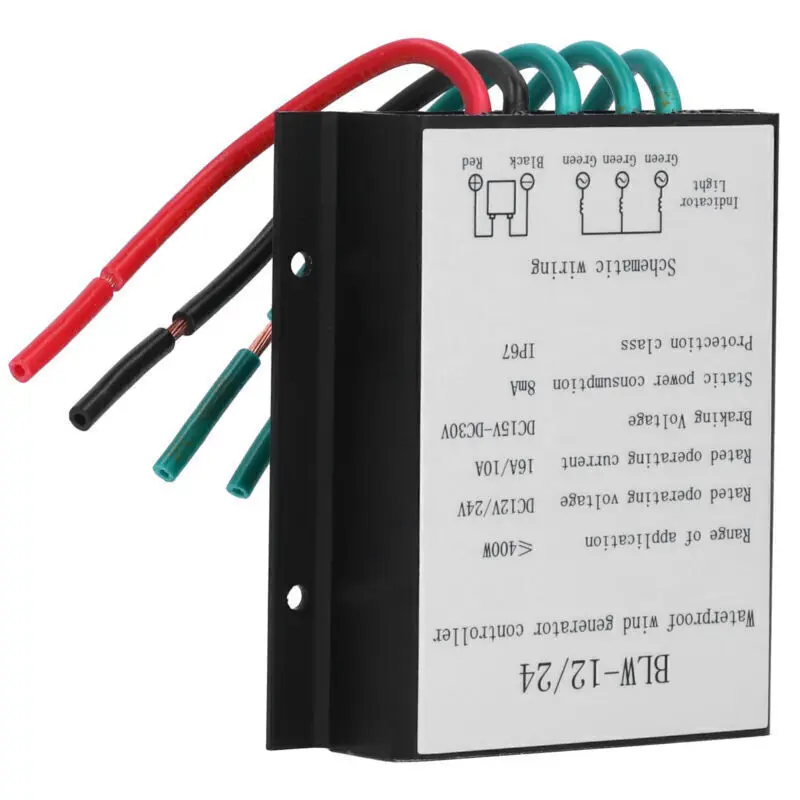 12/24V Wind Turbine Controller Generator Automatic Charge Controller Regulator Waterproof DC12-24V Reverse Connect Protection
12/24V Wind Turbine Controller Generator Automatic Charge Controller Regulator Waterproof DC12-24V Reverse Connect Protection