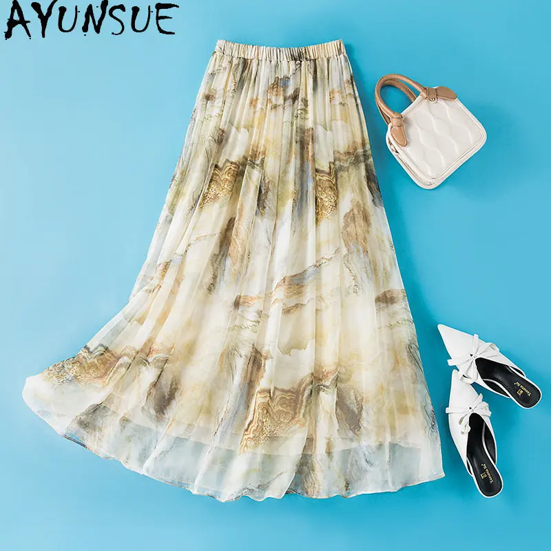 Женская трапециевидная юбка из шелка тутового шелкопряда с принтом в стиле пэчворк, облегающая летняя юбка со средней талией и эластичным поясом, женская одежда, 95%
Женская трапециевидная юбка из шелка тутового шелкопряда с принтом в стиле пэчворк, облегающая летняя юбка со средней талией и эластичным поясом, женская одежда, 95%