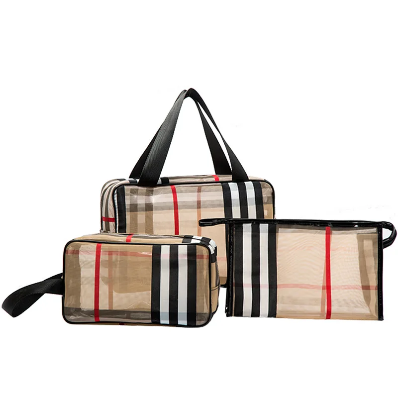 3 Pack Toiletry Bag, Water-resistant PVC Makeup Cosmetic Bag with Zipper Handle Carry Pouch Portable Travel Organizer Bag Set
3 Pack Toiletry Bag, Water-resistant PVC Makeup Cosmetic Bag with Zipper Handle Carry Pouch Portable Travel Organizer Bag Set