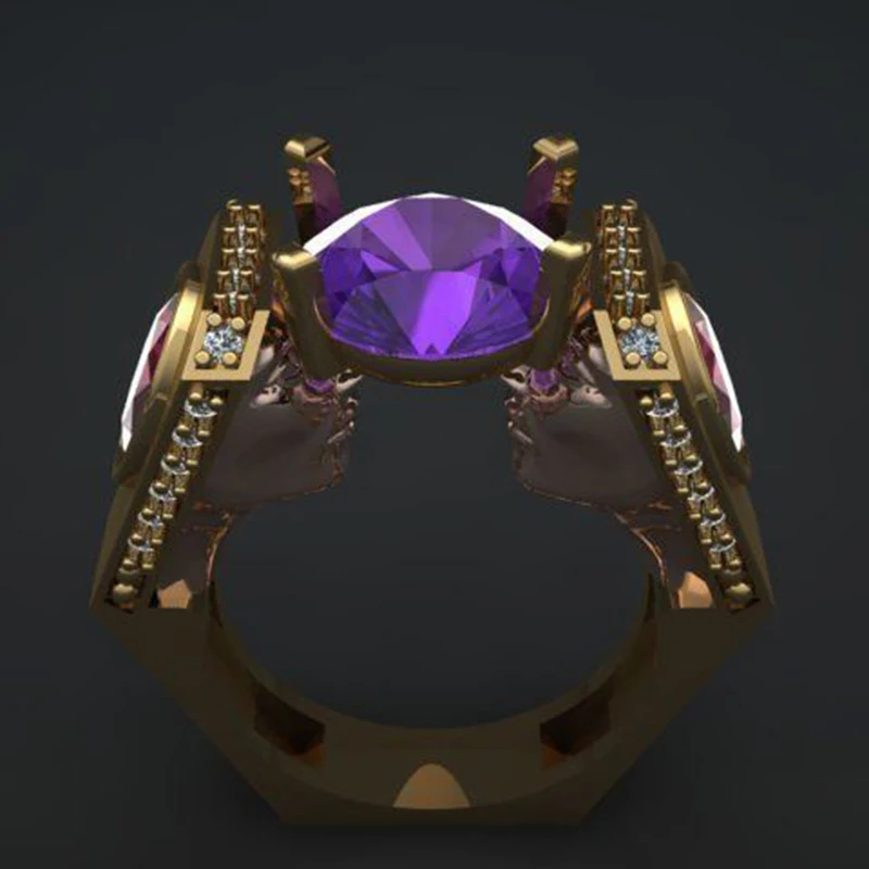 Retro Purple Cut Zircon Rhinestone Rings Tribal Punk Egypt Female Gold Color Finger Rings Indian Jewelry for Women Wedding Band
Retro Purple Cut Zircon Rhinestone Rings Tribal Punk Egypt Female Gold Color Finger Rings Indian Jewelry for Women Wedding Band