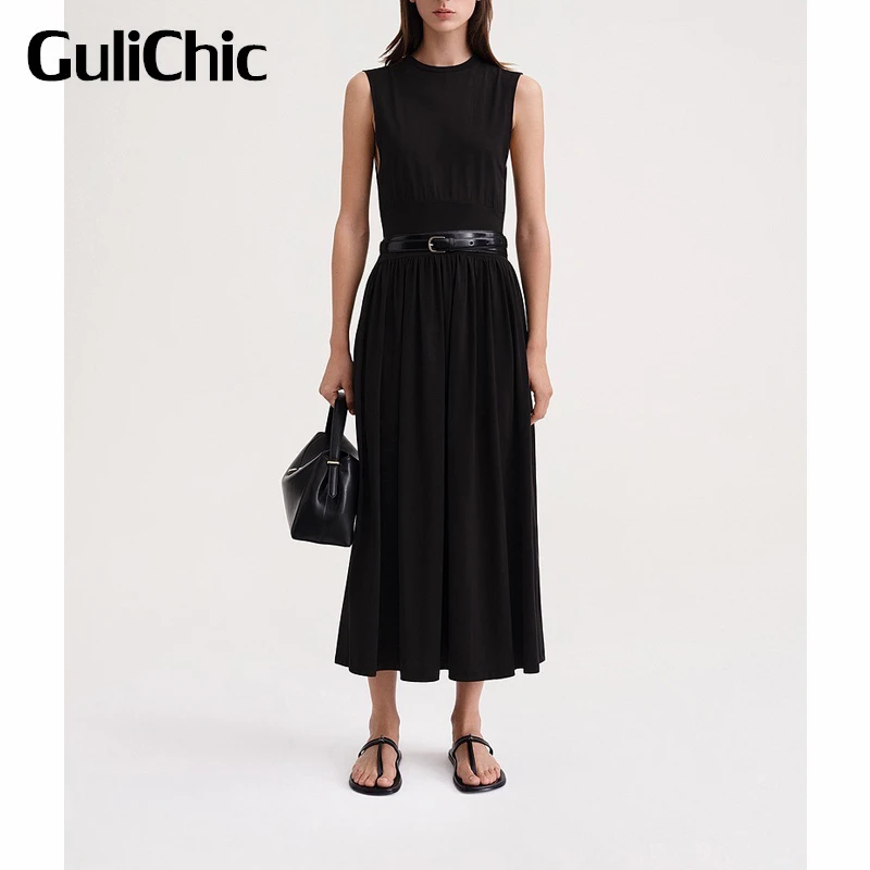 3.30 GuliChic Elegant Fashion Cotton Comfortable Round Neck Sleeveless Collect Waist Midi Dress Women Without Belt
3.30 GuliChic Elegant Fashion Cotton Comfortable Round Neck Sleeveless Collect Waist Midi Dress Women Without Belt