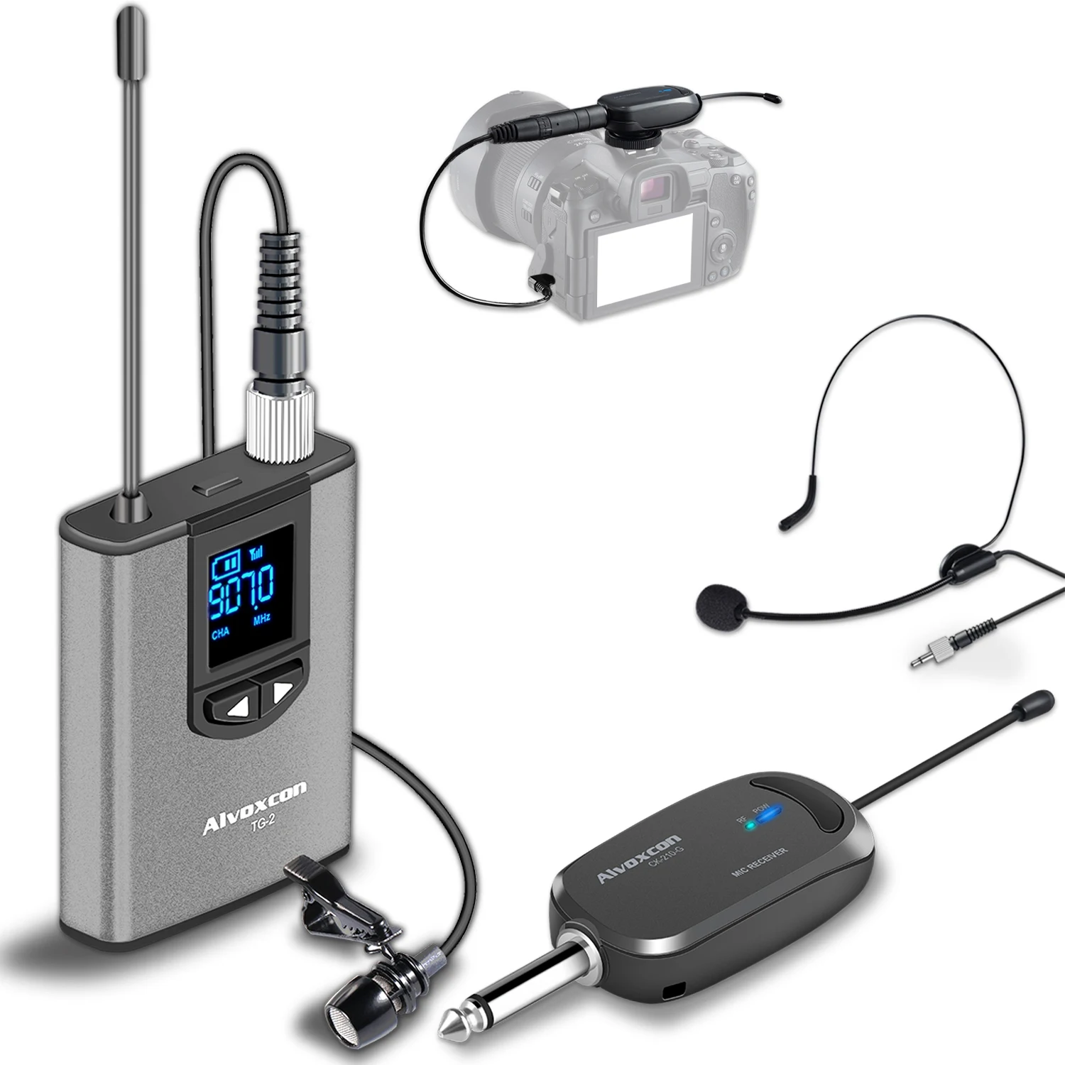 Panvotech Portable Recording Cordless Professional Mini Headset Lavalier Condenser Wireless Microphones
Panvotech Portable Recording Cordless Professional Mini Headset Lavalier Condenser Wireless Microphones
