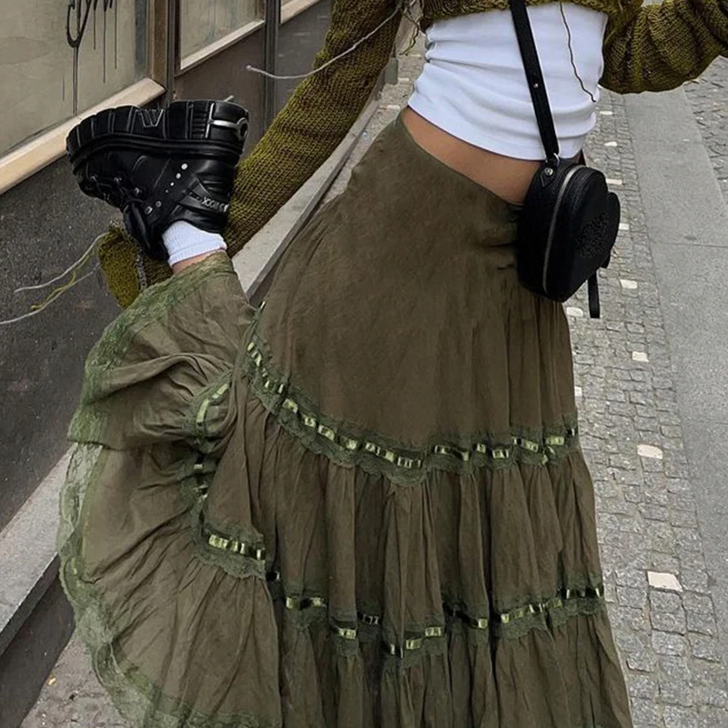 Y2K Women Lace Trim Pleated Skirts Chic Women Harajuku Retro Grunge Clothes Streetwear Vintage Fairycore Long Skirts
Y2K Women Lace Trim Pleated Skirts Chic Women Harajuku Retro Grunge Clothes Streetwear Vintage Fairycore Long Skirts