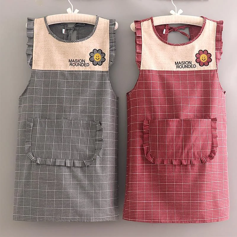 Pure Cotton Korean Home Cooking Apron Women's Waistcoat Coverall Sleeveless Kitchen Oil-proof Work Clothes Wear-resistant New
Pure Cotton Korean Home Cooking Apron Women's Waistcoat Coverall Sleeveless Kitchen Oil-proof Work Clothes Wear-resistant New