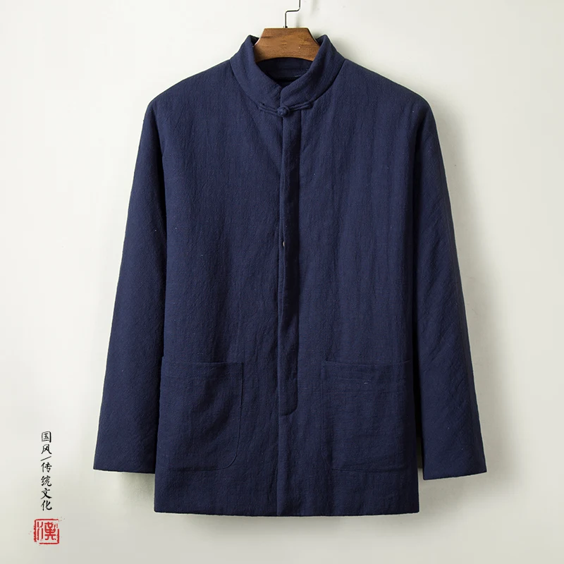 Chinese Style Men's Clothing Autumn Winter Cotton Hemp Men's Tang Suit Cotton Jacket Traditional Clothing Soft Comfortable
Chinese Style Men's Clothing Autumn Winter Cotton Hemp Men's Tang Suit Cotton Jacket Traditional Clothing Soft Comfortable