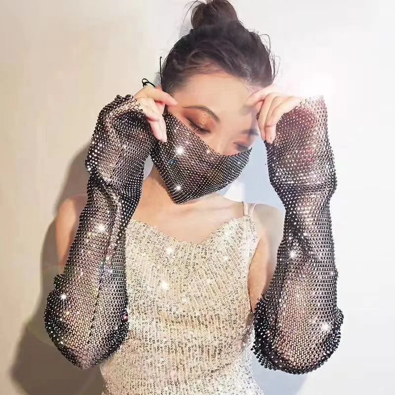 2022 Sexy Women's Crystal Fack Mask Rhinestones Glitter Shine Party Mask 
2022 Sexy Women's Crystal Fack Mask Rhinestones Glitter Shine Party Mask
