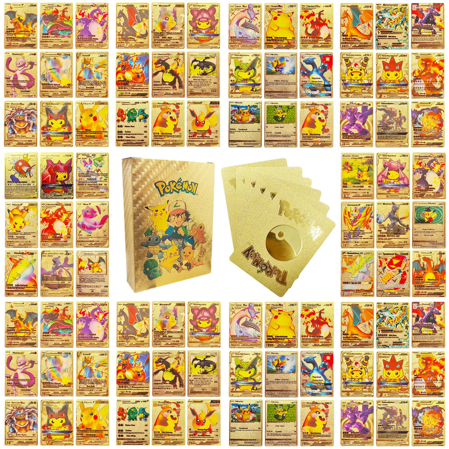Pokemon Gold Foil Cards Album Hoodie Folder Games Toys Playing Trading German Spanish Espanol DropShipping Wholesale
Pokemon Gold Foil Cards Album Hoodie Folder Games Toys Playing Trading German Spanish Espanol DropShipping Wholesale