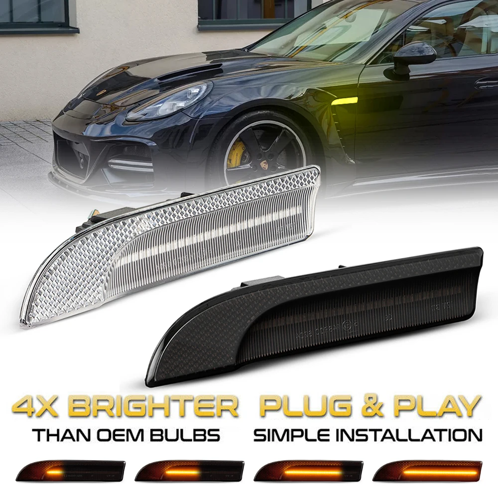 2Pcs LED Dynamic Side Marker Lights For Porsche Panamera 970 G1 2009-2016 Turn Signal Blinker Lamps
2Pcs LED Dynamic Side Marker Lights For Porsche Panamera 970 G1 2009-2016 Turn Signal Blinker Lamps