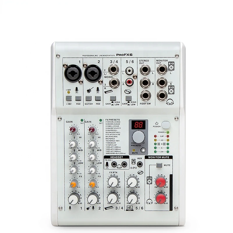 Профессиональный цифровой микшер ProFX6, звуковой интерфейс dj, звуковая карта consoel с оборудованием фантомного питания, новое поступление
Профессиональный цифровой микшер ProFX6, звуковой интерфейс dj, звуковая карта consoel с оборудованием фантомного питания, новое поступление