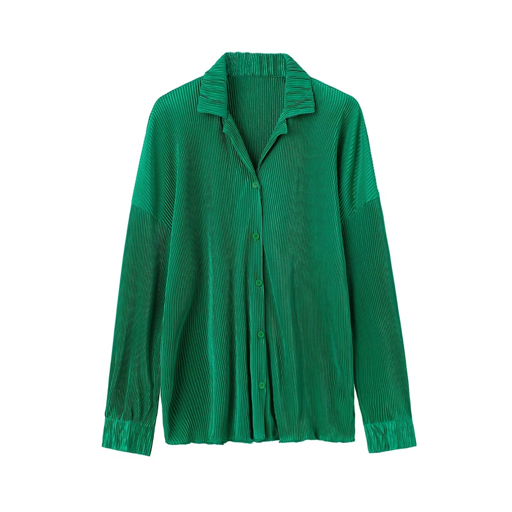 PB&ZA women's shirt Autumn new 2022 fashion commuter European and American casual home style pleated loose single breasted shirt
PB&ZA women's shirt Autumn new 2022 fashion commuter European and American casual home style pleated loose single breasted shirt