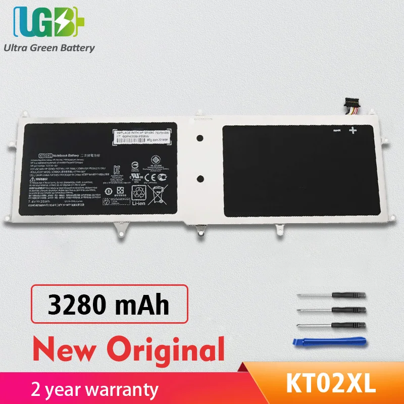 UGB New Original KT02XL Battery For HP HSTNN-I19X HSTNN-IB6F 753330-1B1 753330-421 753330-1C1 753704-005 7.4V 25WH 3280mAh
UGB New Original KT02XL Battery For HP HSTNN-I19X HSTNN-IB6F 753330-1B1 753330-421 753330-1C1 753704-005 7.4V 25WH 3280mAh