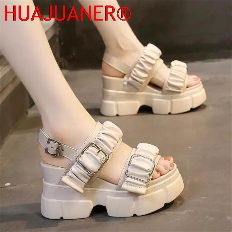 Women Sandals 2022 Heels Pleated Sandals Summer Shoes Women Platform Sandals Soft Wedges Shoes Sandalias Mujer Casual Footwear
Women Sandals 2022 Heels Pleated Sandals Summer Shoes Women Platform Sandals Soft Wedges Shoes Sandalias Mujer Casual Footwear