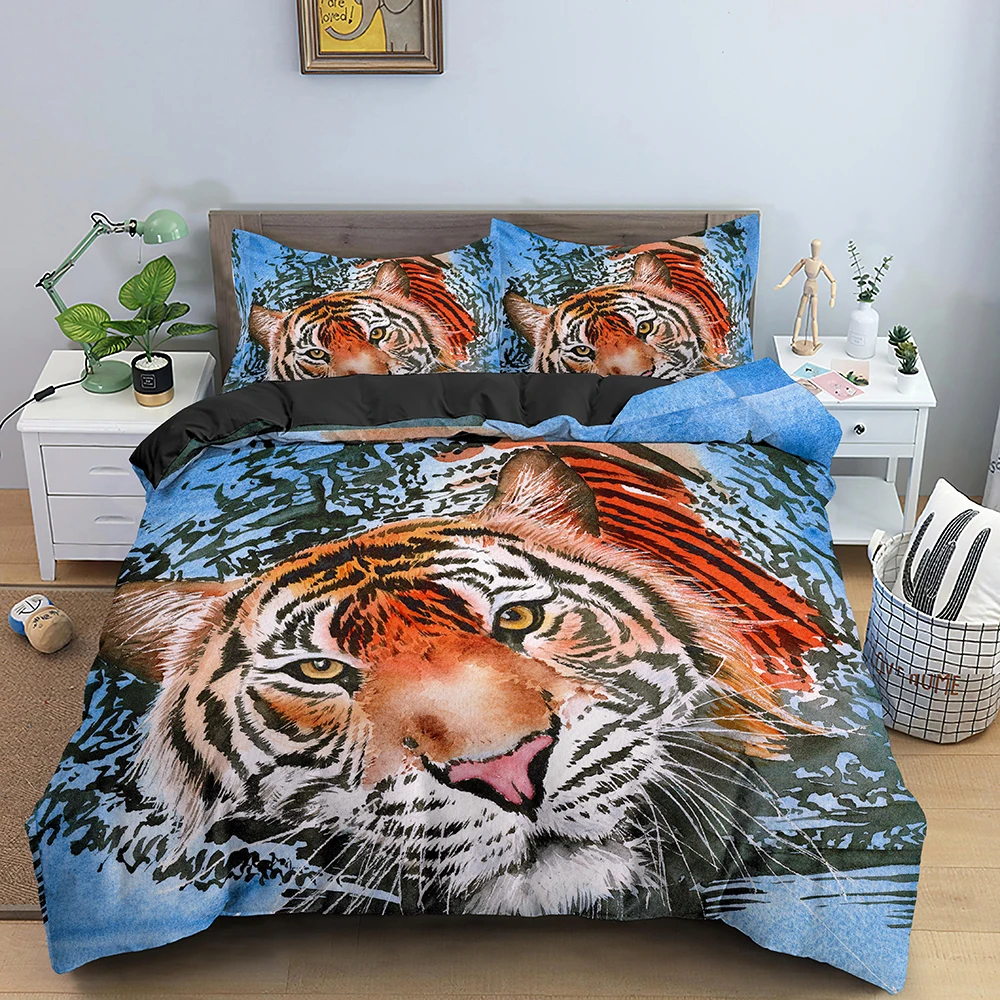 Bedding Set for Kids Teen Adult Jungle Green Plants Wildlife Soft Quilt Cover Tiger Flowers King Queen Duvet Cover Animal Floral
Bedding Set for Kids Teen Adult Jungle Green Plants Wildlife Soft Quilt Cover Tiger Flowers King Queen Duvet Cover Animal Floral