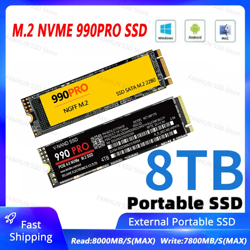 2023 SSD NVME PCIE4.0 2280 512GB 1TB 2TB Internal Solid State Drive Disk for Laptop Game Desktop Notebook Gamers M.2 PS5
2023 SSD NVME PCIE4.0 2280 512GB 1TB 2TB Internal Solid State Drive Disk for Laptop Game Desktop Notebook Gamers M.2 PS5