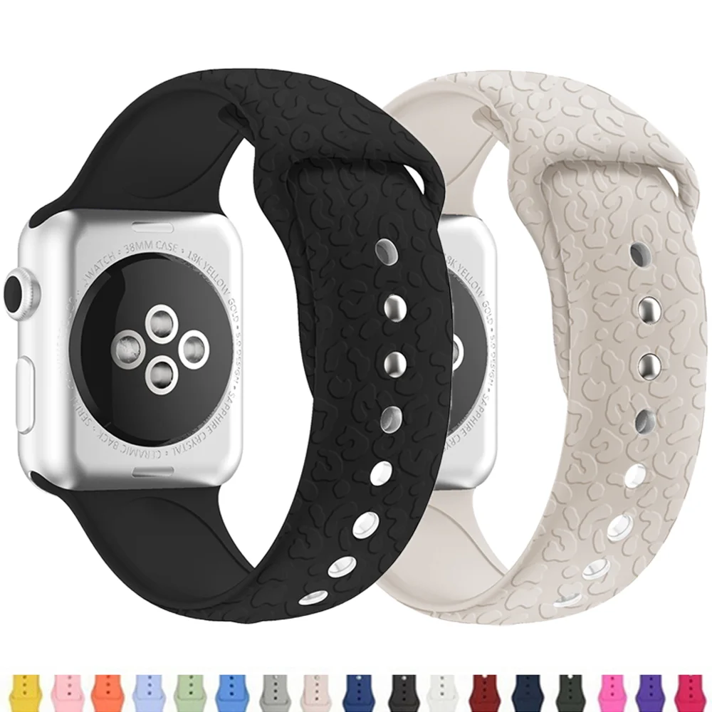 Ремешок силиконовый для Apple Watch band 44 мм 40 мм 42 мм 38 мм, спортивный браслет с принтом для iWatch series 6 5 4 SE 3 7 41 мм 45 мм
Ремешок силиконовый для Apple Watch band 44 мм 40 мм 42 мм 38 мм, спортивный браслет с принтом для iWatch series 6 5 4 SE 3 7 41 мм 45 мм