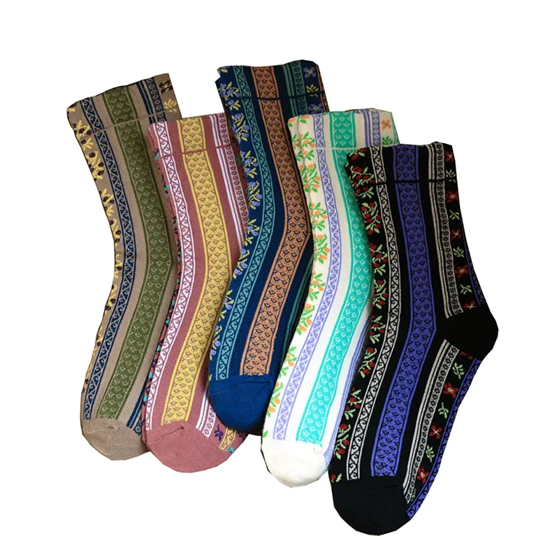 5 Pairs Ethnic Style Long Socks Women Fashion Cycling Cotton Winter Socks Cute Print Foot Cover Sexy Japan Designer Socks Woman
5 Pairs Ethnic Style Long Socks Women Fashion Cycling Cotton Winter Socks Cute Print Foot Cover Sexy Japan Designer Socks Woman