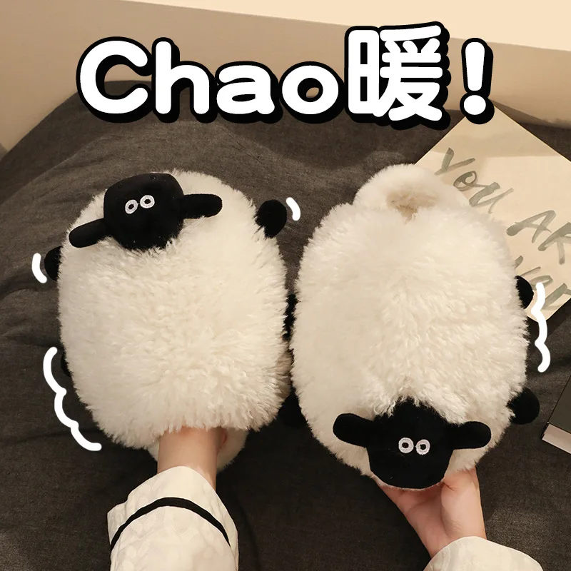 Cute Sheep Women Slipper Cartoon Sheep Lint Cotton Shoes Female Winter Plush Faux Fur Cozy Flip Flops Indoor Girls Home Slippers
Cute Sheep Women Slipper Cartoon Sheep Lint Cotton Shoes Female Winter Plush Faux Fur Cozy Flip Flops Indoor Girls Home Slippers