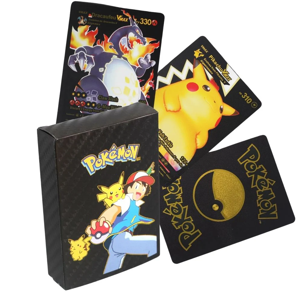 2022 Nuevo Cartas Pokemon Recubrimiento De Metalicas Negro / Oro / Plata Metal Carta Vmax Gx V Collection Kids Game Toy
2022 Nuevo Cartas Pokemon Recubrimiento De Metalicas Negro / Oro / Plata Metal Carta Vmax Gx V Collection Kids Game Toy