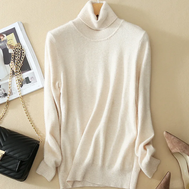 Autumn and winter sweaters, high neck sweaters, women's pullovers, long sleeves, loose bottomed knitwear, women's sweaters
Autumn and winter sweaters, high neck sweaters, women's pullovers, long sleeves, loose bottomed knitwear, women's sweaters