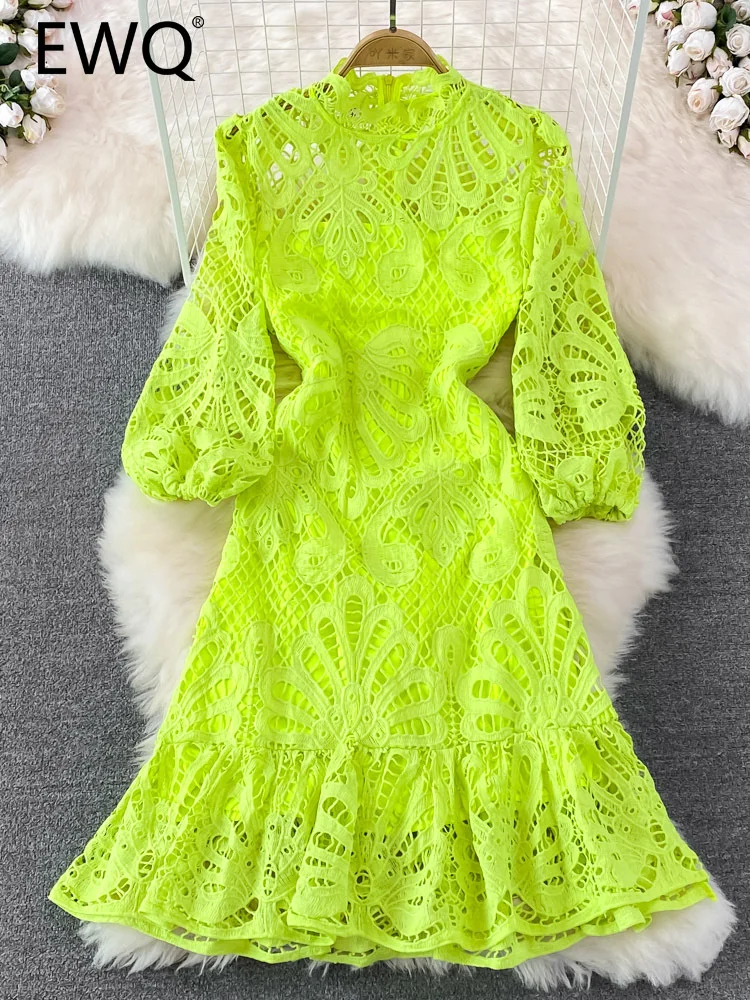 EWQ Sweet Style Women's Stand Dress 2023 Summer New Lantern Sleeve Hollow Out Lace Patchwork High Waist A-line Dresses 27SN2222
EWQ Sweet Style Women's Stand Dress 2023 Summer New Lantern Sleeve Hollow Out Lace Patchwork High Waist A-line Dresses 27SN2222