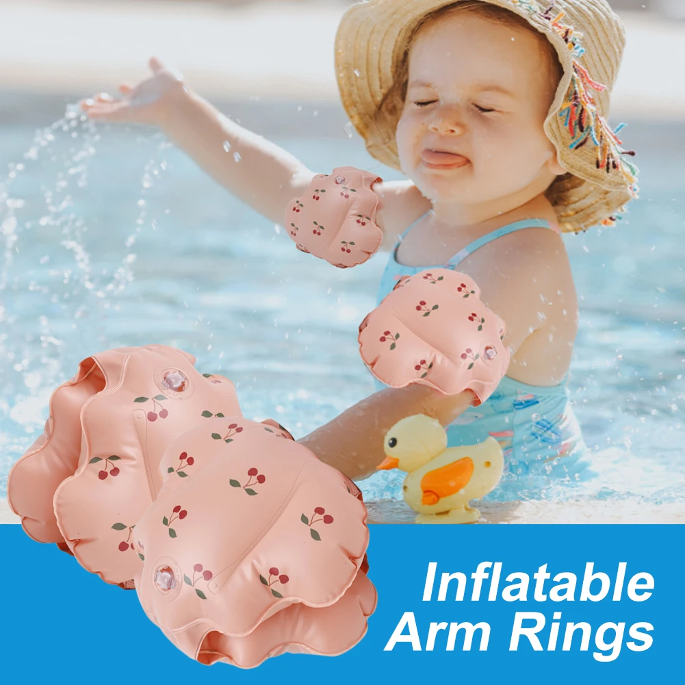 

Vintage Kids Swimming Inflatable Arm Rings Portable Floating Circle Sleeves Pool Buoy Safety Swimming Wings for Kids Toddlers