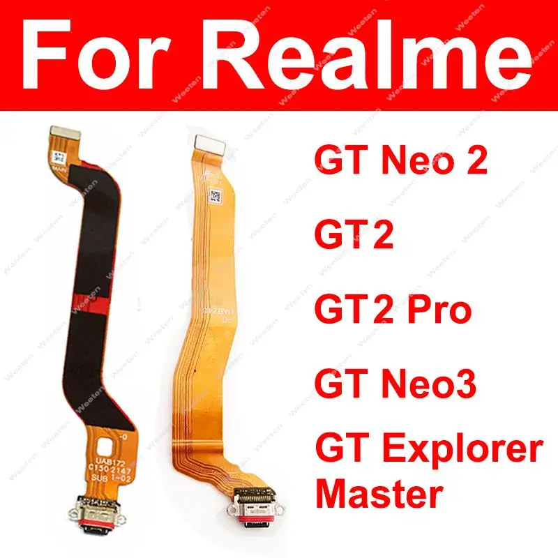 

USB Charging Dock Flex Cable For Realme GT Neo 2 3 GT2 Pro GT 2 Master Explorer USB Charger Port Connector Flex Ribbon