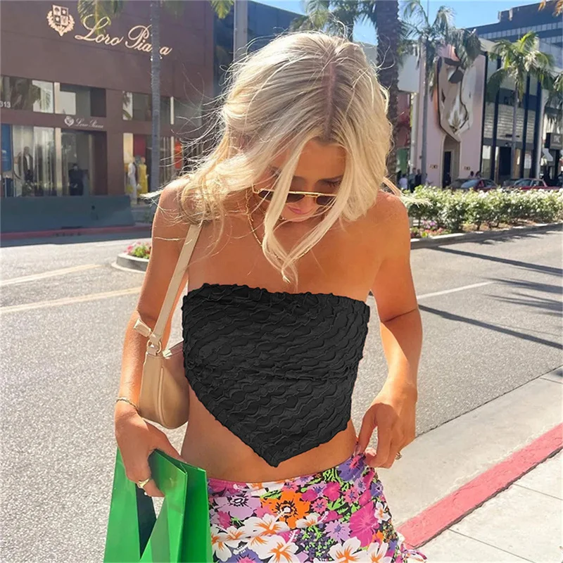 Women Lace Up Backless Tube Tops Summer Strapless Sexy Crop Top Streetwear Tight Sexy Hot Girl Fashion Tube Top
Women Lace Up Backless Tube Tops Summer Strapless Sexy Crop Top Streetwear Tight Sexy Hot Girl Fashion Tube Top