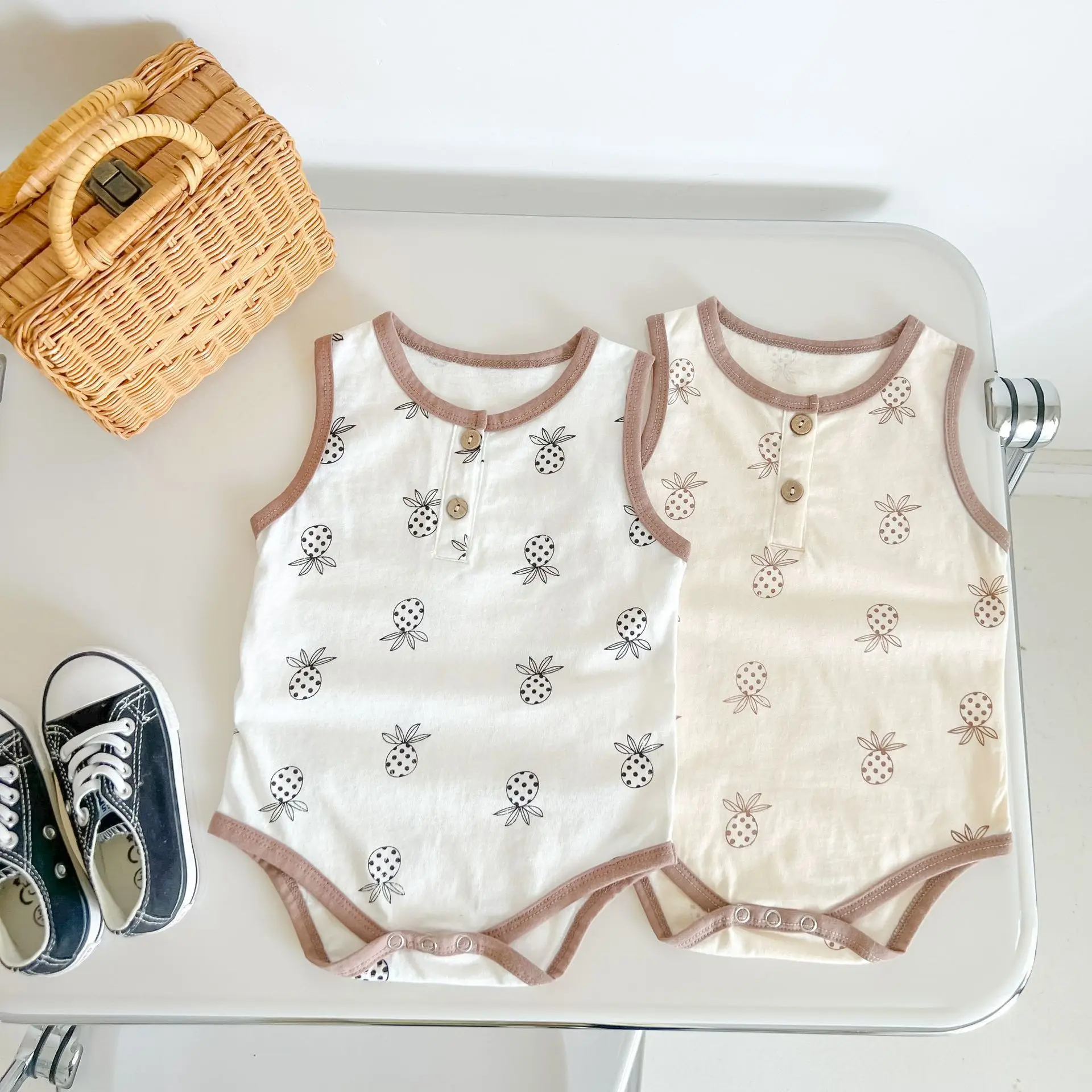 0-3T Cotton Baby Romper Newborn Kid Baby Boys Girls Clothes Summer Sleeveless Jumpsuit Pineapple Print New born Outfits
0-3T Cotton Baby Romper Newborn Kid Baby Boys Girls Clothes Summer Sleeveless Jumpsuit Pineapple Print New born Outfits