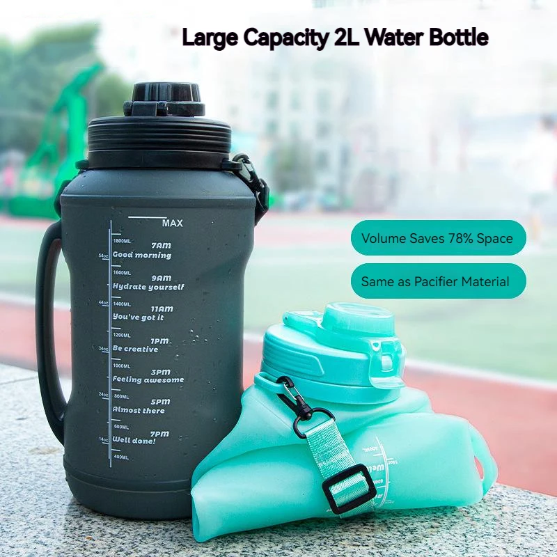 2L Folding Silicone Water Bottle Sports Water Bottle Outdoor Travel Portable Water Cup Running Riding Camping Hiking Kettle
2L Folding Silicone Water Bottle Sports Water Bottle Outdoor Travel Portable Water Cup Running Riding Camping Hiking Kettle