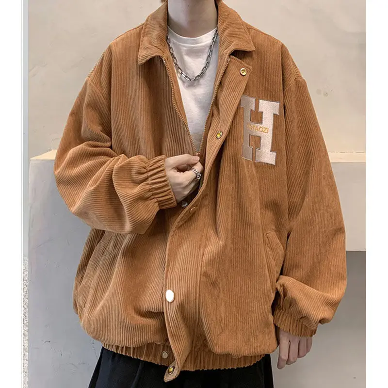 Corduroy Embroidered Jackets Men's Clothing Spring and Autumn Loose Gym Clothes High Street Trendy Hong Kong Style Jacket
Corduroy Embroidered Jackets Men's Clothing Spring and Autumn Loose Gym Clothes High Street Trendy Hong Kong Style Jacket