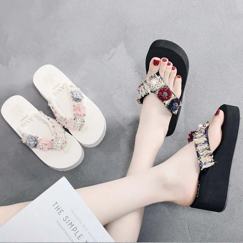 Rubber Flip Flops Slippers Casual On A Wedge Shoes Summer Clogs Woman Med Lady Flower Slides Hawaiian Luxury Soft Beach Girl Fas
Rubber Flip Flops Slippers Casual On A Wedge Shoes Summer Clogs Woman Med Lady Flower Slides Hawaiian Luxury Soft Beach Girl Fas