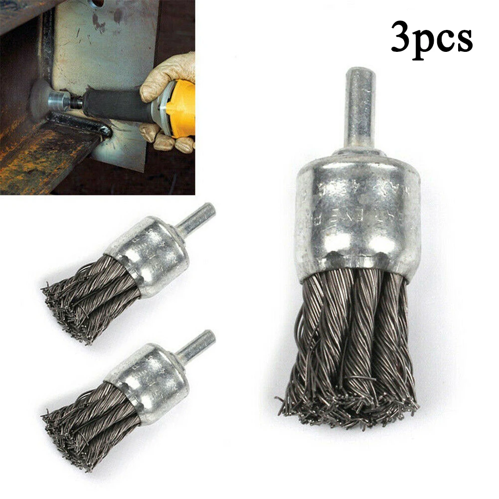 3pcs 25mm Steel Knot Wire End Brush Rust Paint Removal Tools For Die Grinder For Metal Surface Cleaning Derusting Grinding
3pcs 25mm Steel Knot Wire End Brush Rust Paint Removal Tools For Die Grinder For Metal Surface Cleaning Derusting Grinding