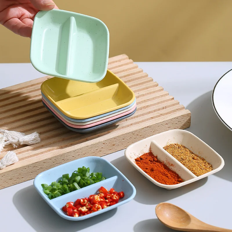 Thickened Plastic Double Grid Sauce Dish Household Multifunctional Seasoning Plate Small Compartment Tableware Kitchen Utensils
Thickened Plastic Double Grid Sauce Dish Household Multifunctional Seasoning Plate Small Compartment Tableware Kitchen Utensils