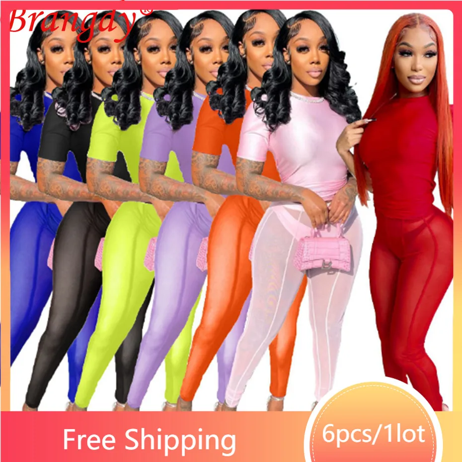 6sets Wholesale Items for Business Fashion Mesh Leggings 2 Piece Set Sexy See Through Outfits O-neck Tracksuit B9038
6sets Wholesale Items for Business Fashion Mesh Leggings 2 Piece Set Sexy See Through Outfits O-neck Tracksuit B9038