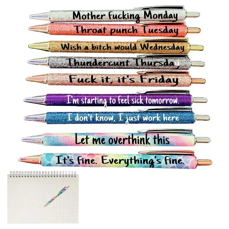 Плохая забавная шариковая ручка семь дней недели ручка с описанием ментальности яркие отрицательные пассивные ручки подарок для коллег 
Плохая забавная шариковая ручка семь дней недели ручка с описанием ментальности яркие отрицательные пассивные ручки подарок для коллег