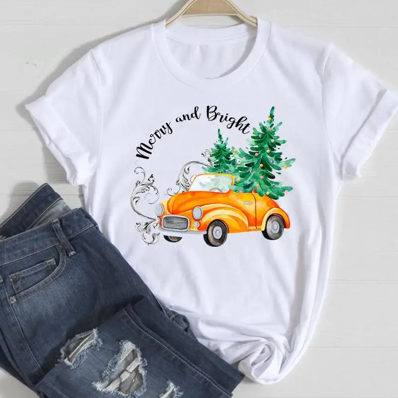 Print Trend Merry Christmas Trend Women T-shirts Cartoon Fashion Truck Vintage Cute Holiday Top Graphic Tshirt Travel Tee
Print Trend Merry Christmas Trend Women T-shirts Cartoon Fashion Truck Vintage Cute Holiday Top Graphic Tshirt Travel Tee