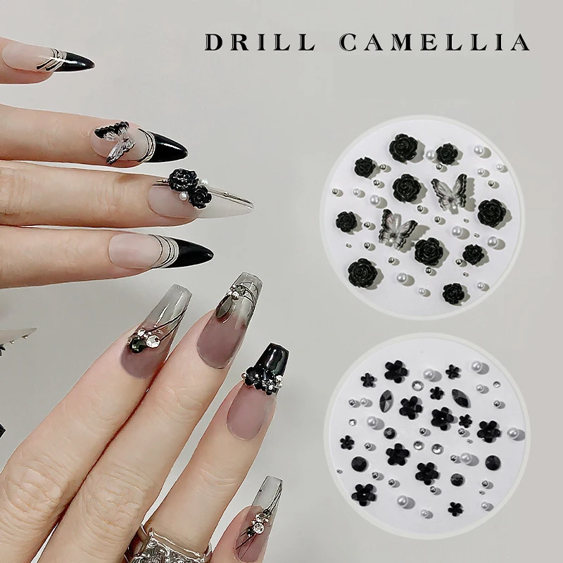 Nail Enhance Black Camellia Ornament Butterfly Flower Mix Pearl Flat Bottom Shaped Diamond Dark Rose Style DIY Nail Jewelry Nail
Nail Enhance Black Camellia Ornament Butterfly Flower Mix Pearl Flat Bottom Shaped Diamond Dark Rose Style DIY Nail Jewelry Nail