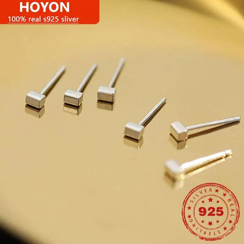 Новинка, серебряные серьги-гвоздики HOYON 925 реальные 100%, простые мини-серьги в виде стерео прямоугольника, геометрической формы
Новинка, серебряные серьги-гвоздики HOYON 925 реальные 100%, простые мини-серьги в виде стерео прямоугольника, геометрической формы