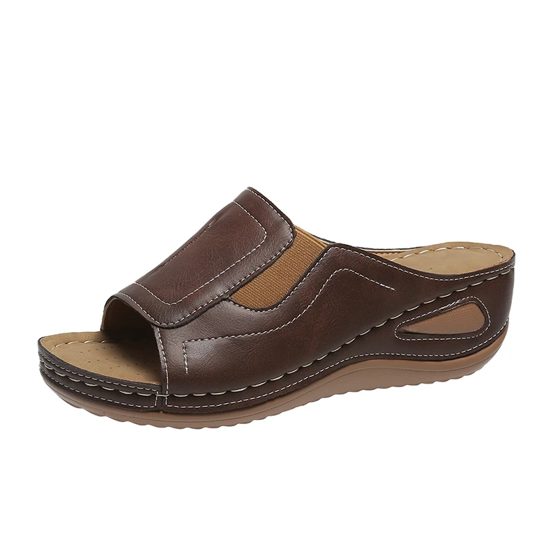 Summer Lightweight Non-slip Slippers Women's Retro Fashion Wedge Heel Women's Comfortable Wear-resistant Open Sandals Slippers
Summer Lightweight Non-slip Slippers Women's Retro Fashion Wedge Heel Women's Comfortable Wear-resistant Open Sandals Slippers