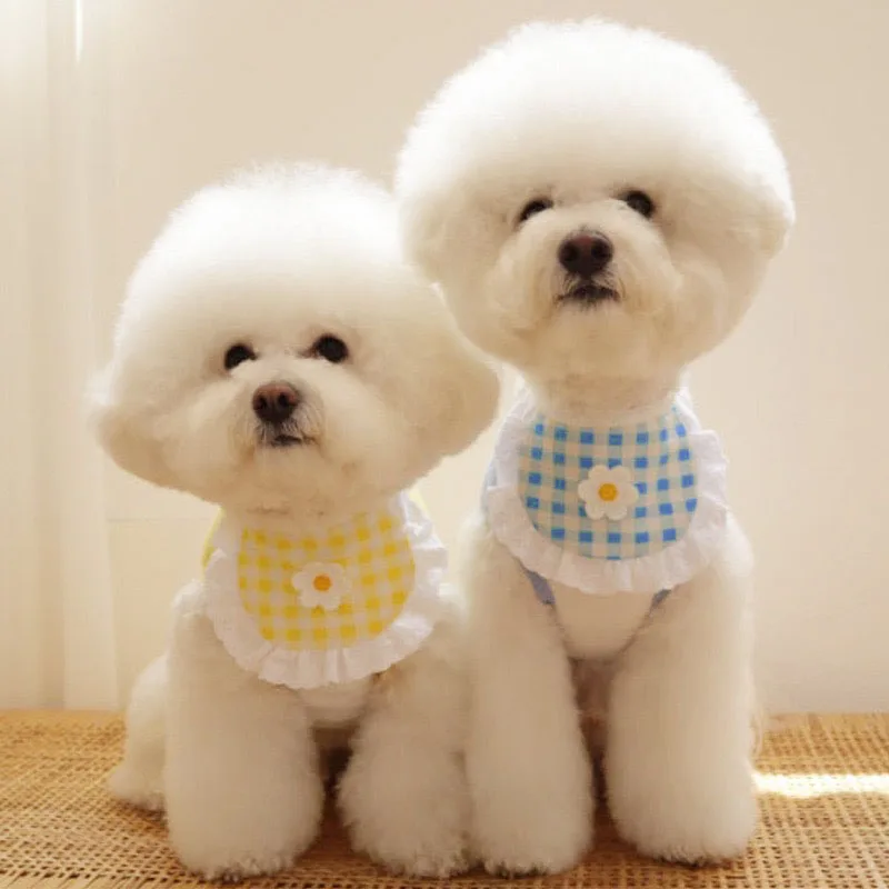 

New Pet Saliva Towel Cat Dog Bib Collar Dog Cat Cute Corgi Teddy Decoration Adjustable Scarf Pet Accessories Pet Supplies