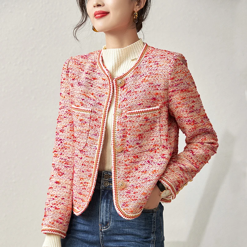 Autumn Winter Women's Jackets Coats Elegant Fashion Long Sleeve Woman Vintage 30% Wool Tweed Jacket Slim Coat Office Lady Suit
Autumn Winter Women's Jackets Coats Elegant Fashion Long Sleeve Woman Vintage 30% Wool Tweed Jacket Slim Coat Office Lady Suit