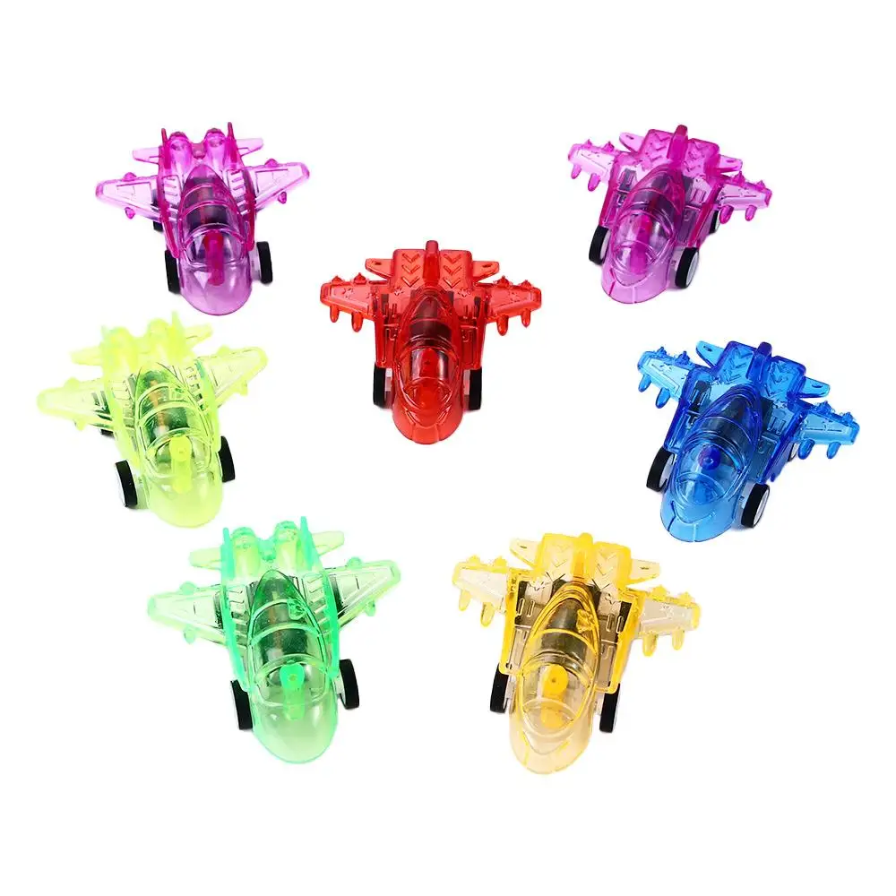 

10PCS Plastic Traffic Aircraft Mini Gifts Birthday Gift Plane Toys Pull Back Plane Toy Vehicles Airplane Toy