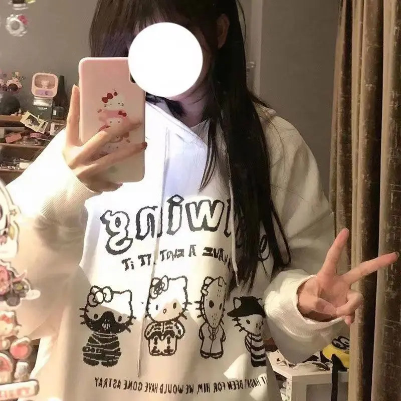 Kawaii Sanrio Hello Kittys Hooded Sweater Harajuku High Street Graffiti Student Hoodie Y2K Fashion Cute Cartoon Print Jacket
Kawaii Sanrio Hello Kittys Hooded Sweater Harajuku High Street Graffiti Student Hoodie Y2K Fashion Cute Cartoon Print Jacket